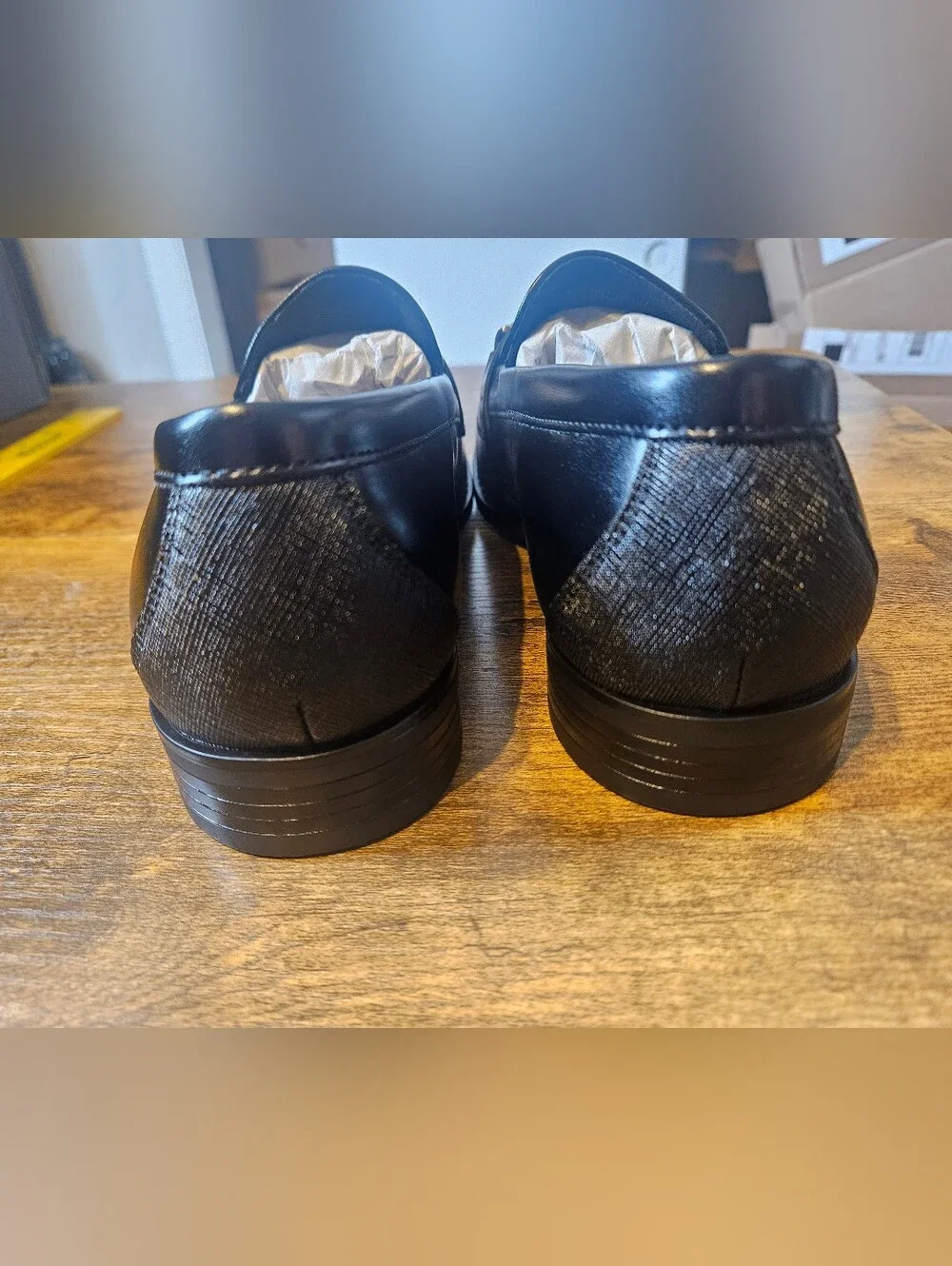 Stacy Adams Kaylor Boys 6.5M Dress Loafer Black Slip-On Shoes NEW In Box